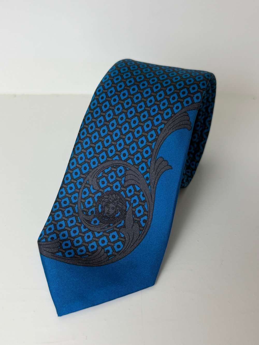 Gianni Versace baroque and Medusa head silk tie